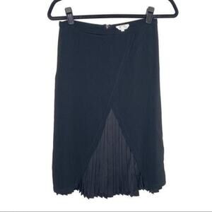 MaxMara Black Pleated Knee Length Skirt 6